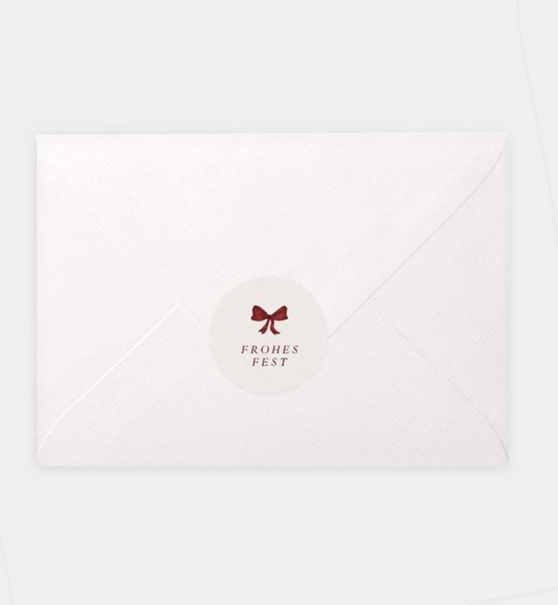 Siegelsticker Weihnachten Elegant Bordeaux
