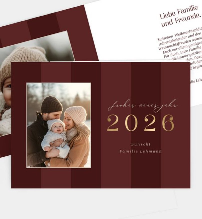 Neujahrskarte Weihnachten Color Art