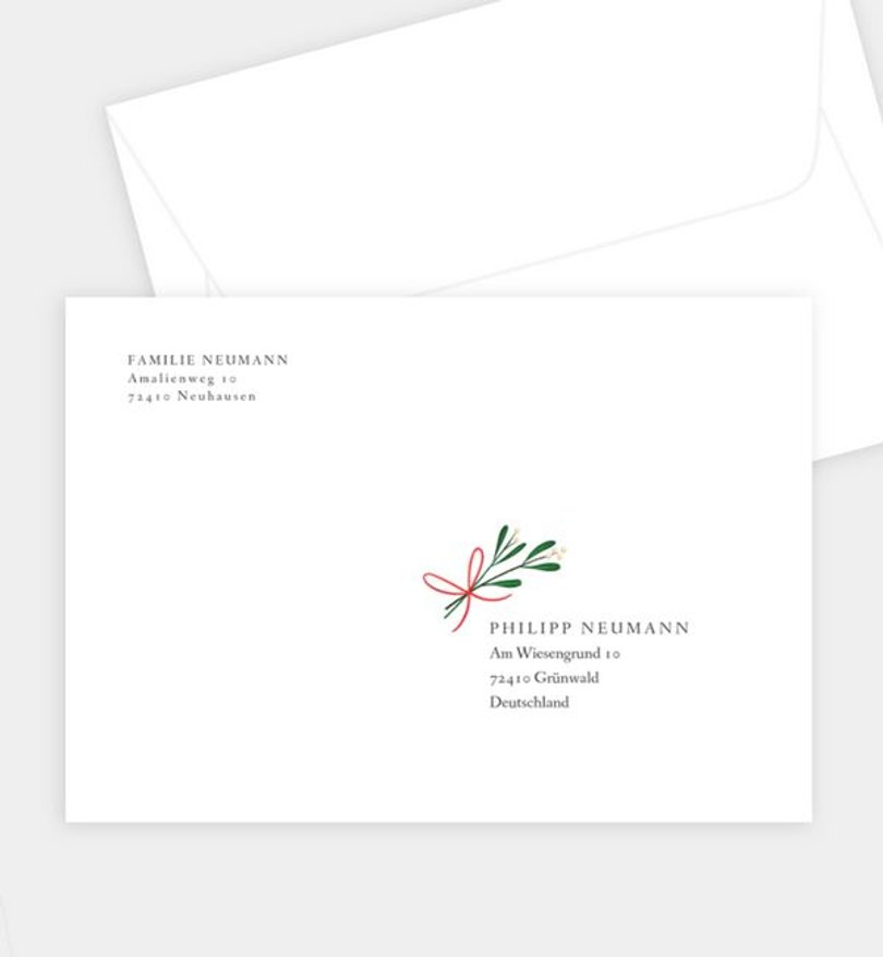 Briefumschlag Weihnachten Geschenk