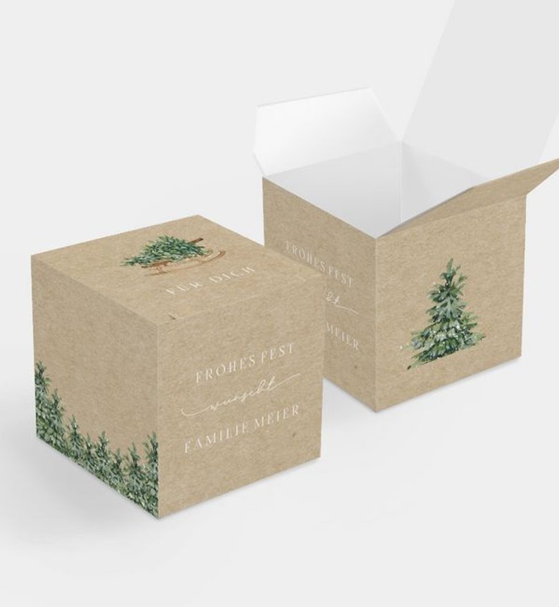 Gastgeschenk weihnachten/privat/gastgeschenk/occasion Schneefall · Vintage