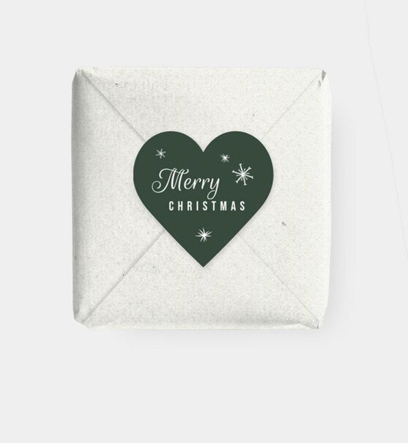 Geschenkaufkleber Weihnachten Love and Stars