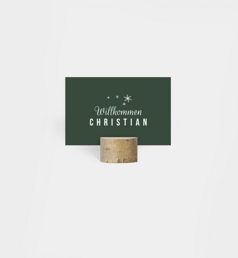 Tischkarte Weihnachten Love and Stars