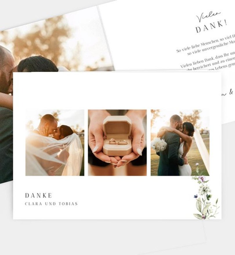 Dankeskarte Hochzeit Grow Together