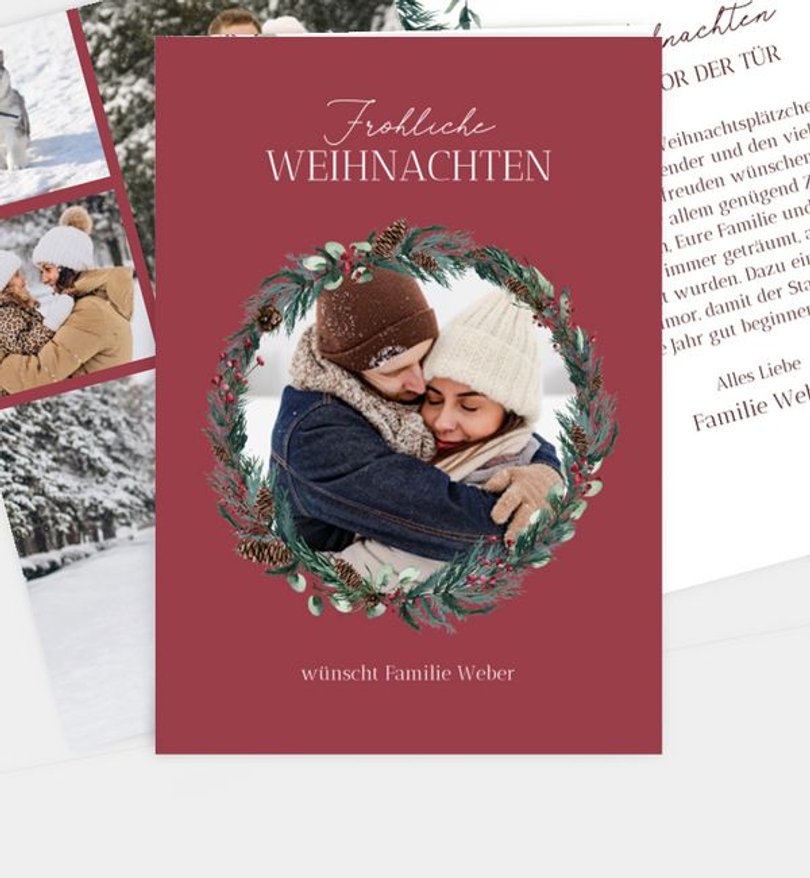 Weihnachtskarte Weihnachten/Privat Adventskranz