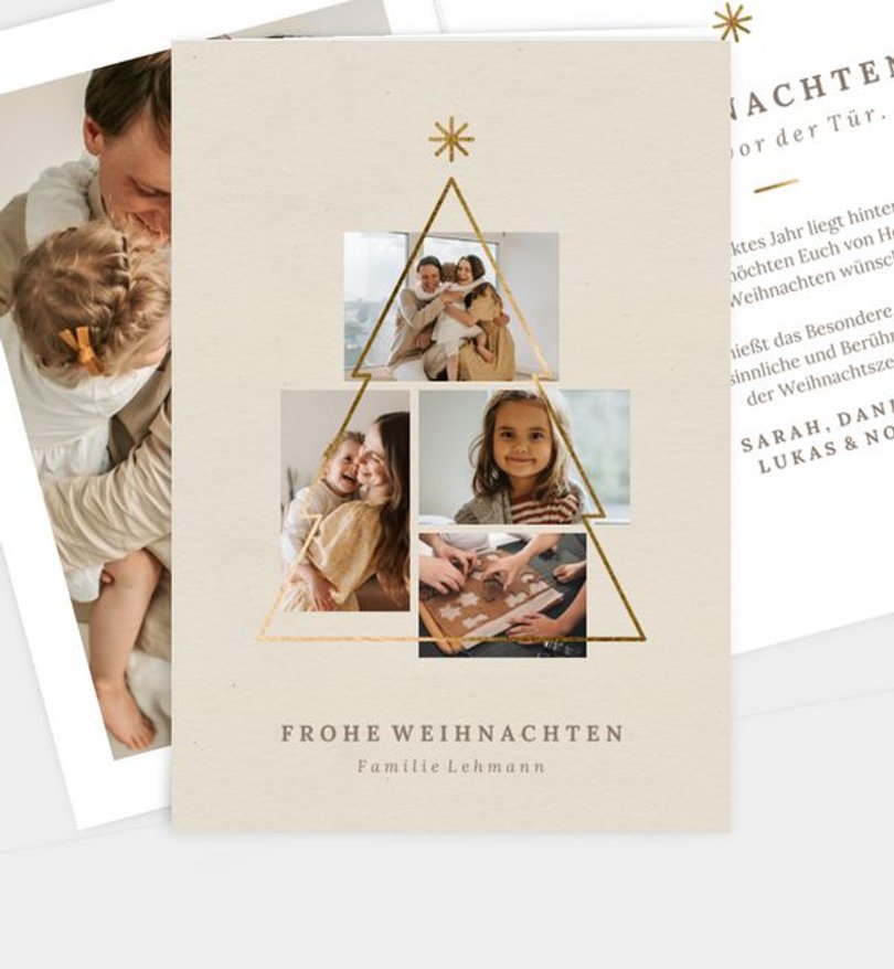 Weihnachtskarte Weihnachten/Privat Triangle Tree