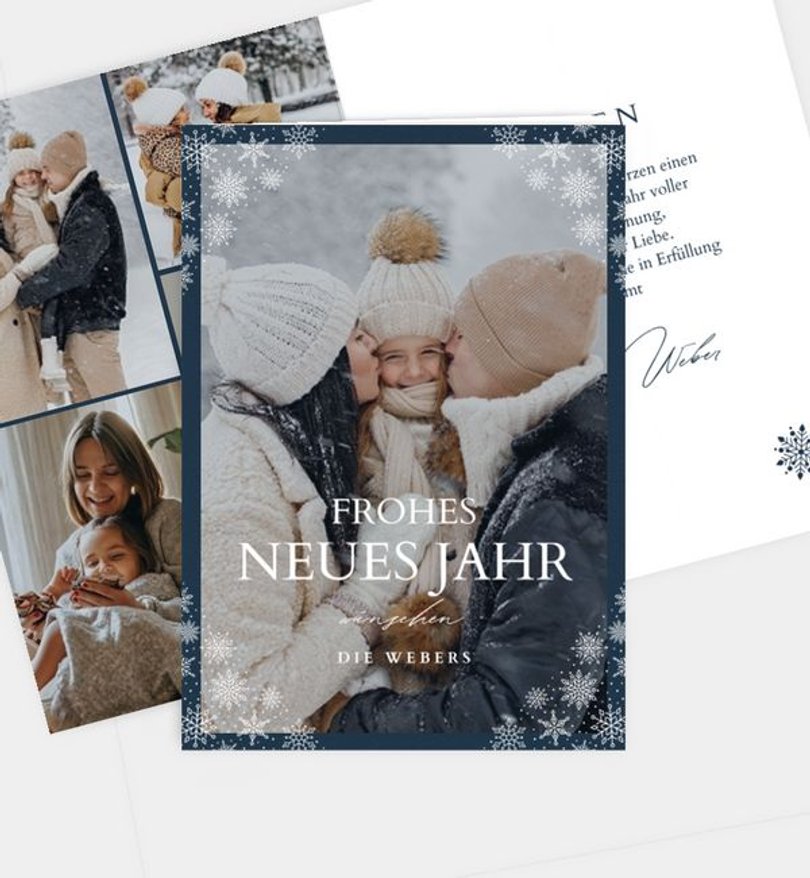 Neujahrskarte Weihnachten Vintage Christmas