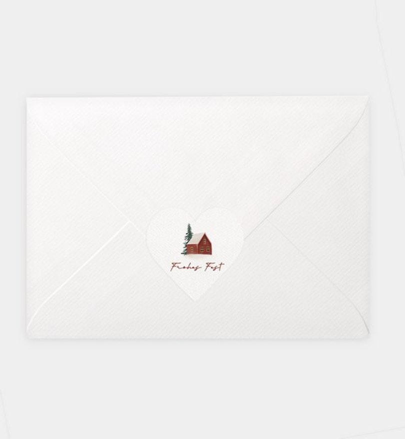Siegelsticker Weihnachten Snow Scenery