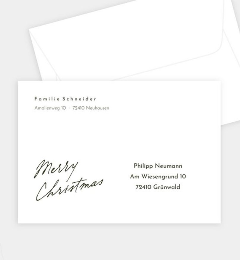 Briefumschlag Weihnachten Simple Schleife