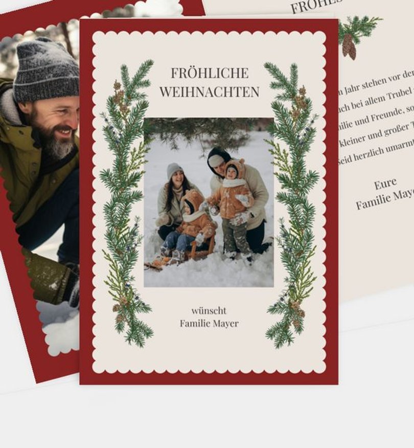 Weihnachtskarte Weihnachten/Privat Winterliche Zweige