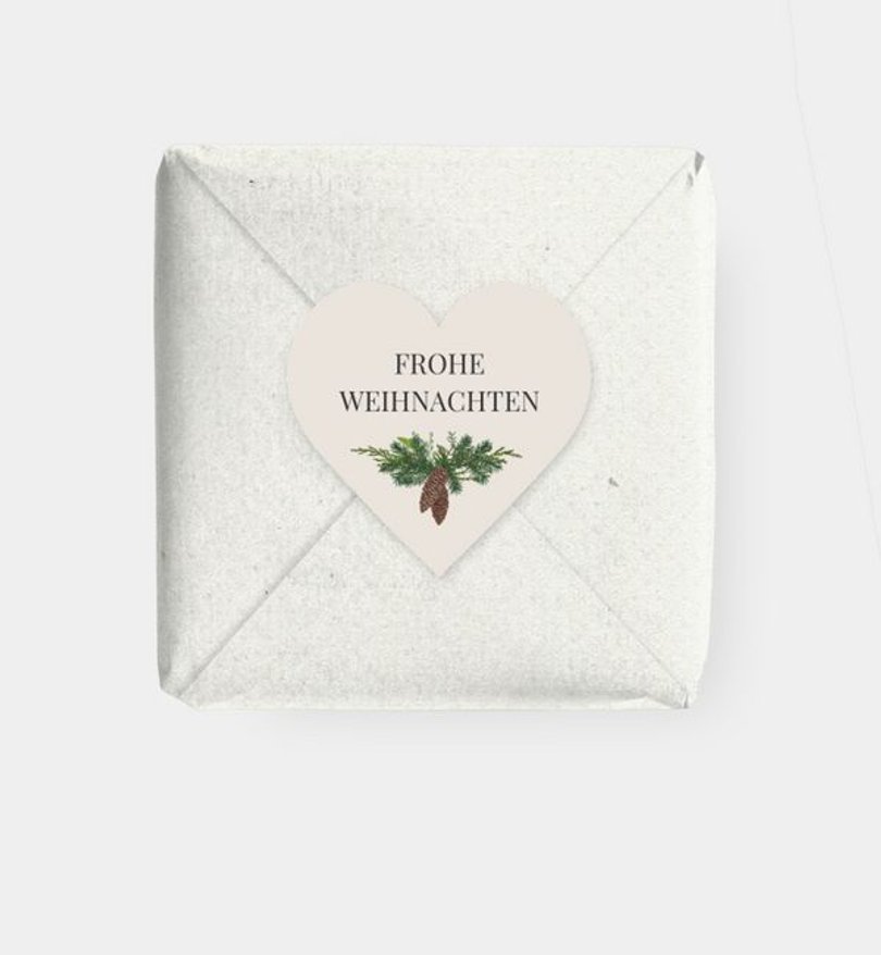 Geschenkaufkleber Weihnachten Winterliche Zweige