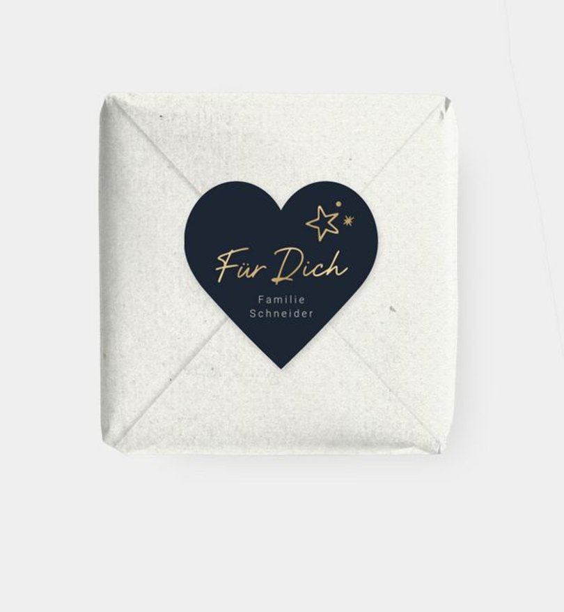 Geschenkaufkleber Weihnachten Sternenkonfetti