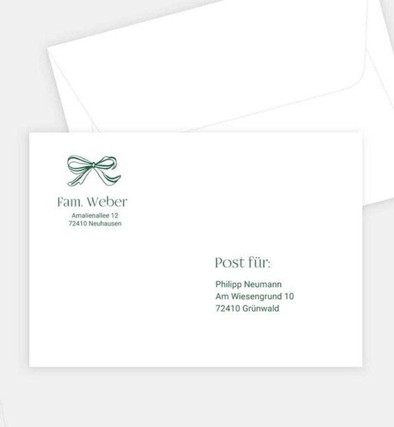 Briefumschlag Weihnachten Green Whisper
