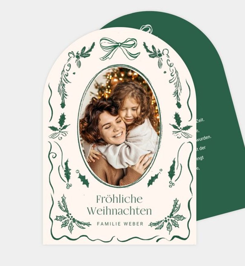 Weihnachtskarte Weihnachten/Privat Green Whisper