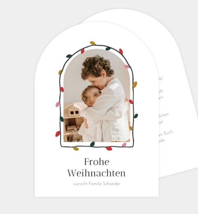 Weihnachtskarte Weihnachten/Privat Lichterkette