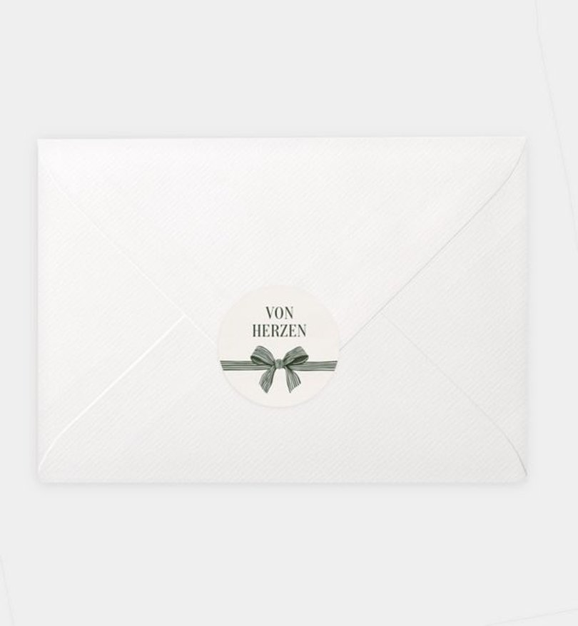 Siegelsticker Weihnachten Holiday Ribbon