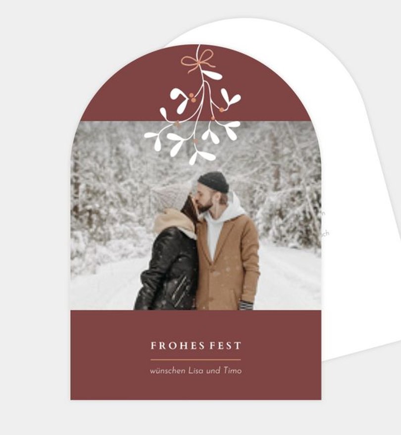 Weihnachtskarte Weihnachten/Privat Mistellove