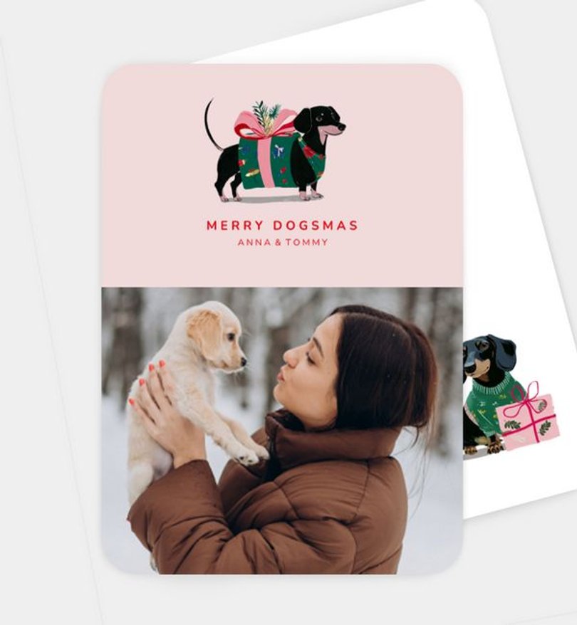Weihnachtskarte Weihnachten/Privat Merry Dogmas