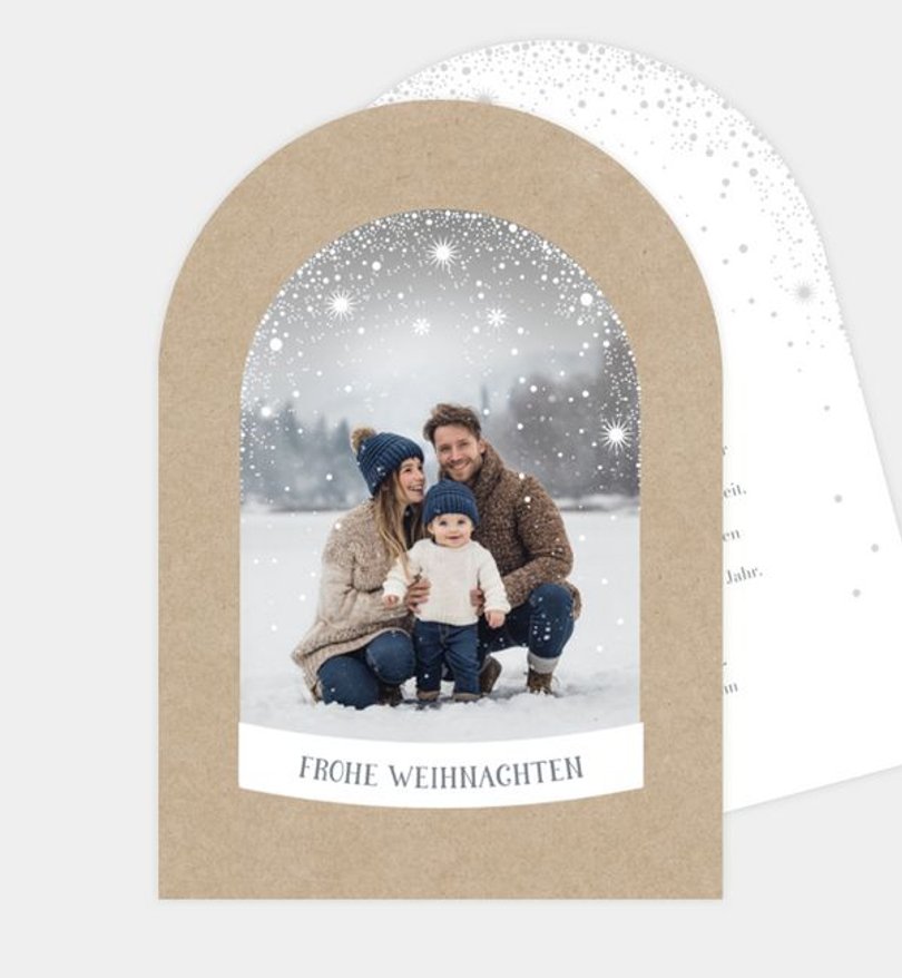 Weihnachtskarte Weihnachten/Privat Schneefall