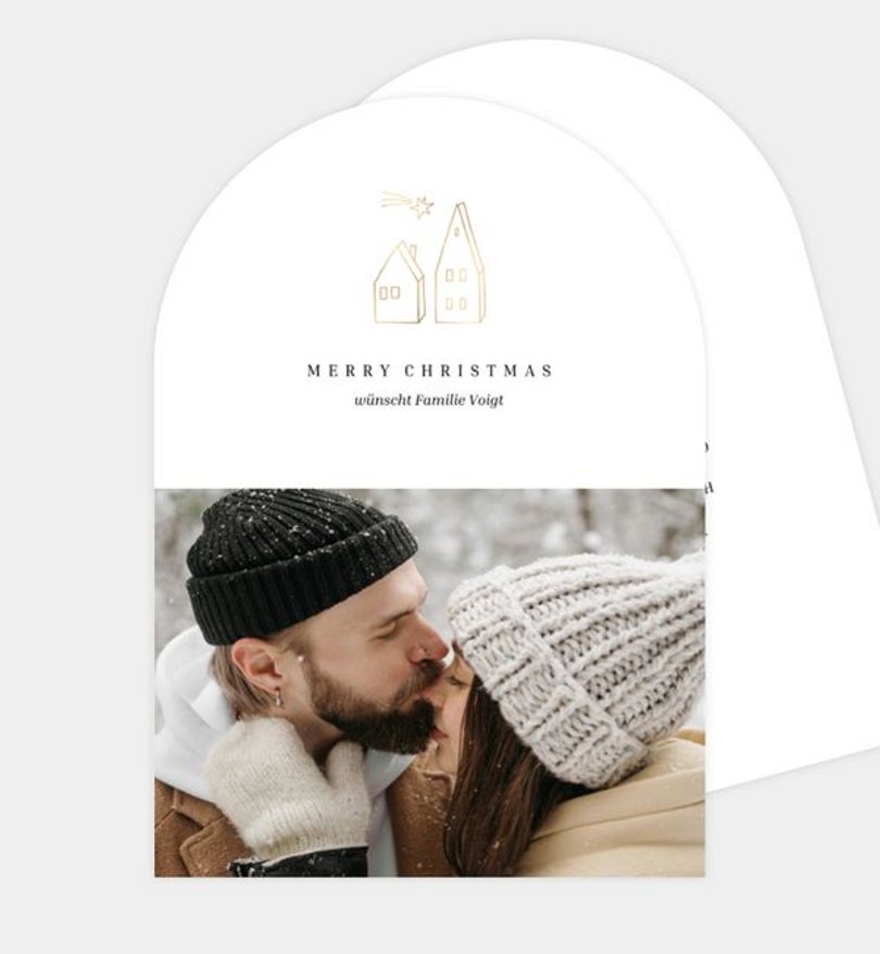 Weihnachtskarte Weihnachten/Privat Golden Christmas