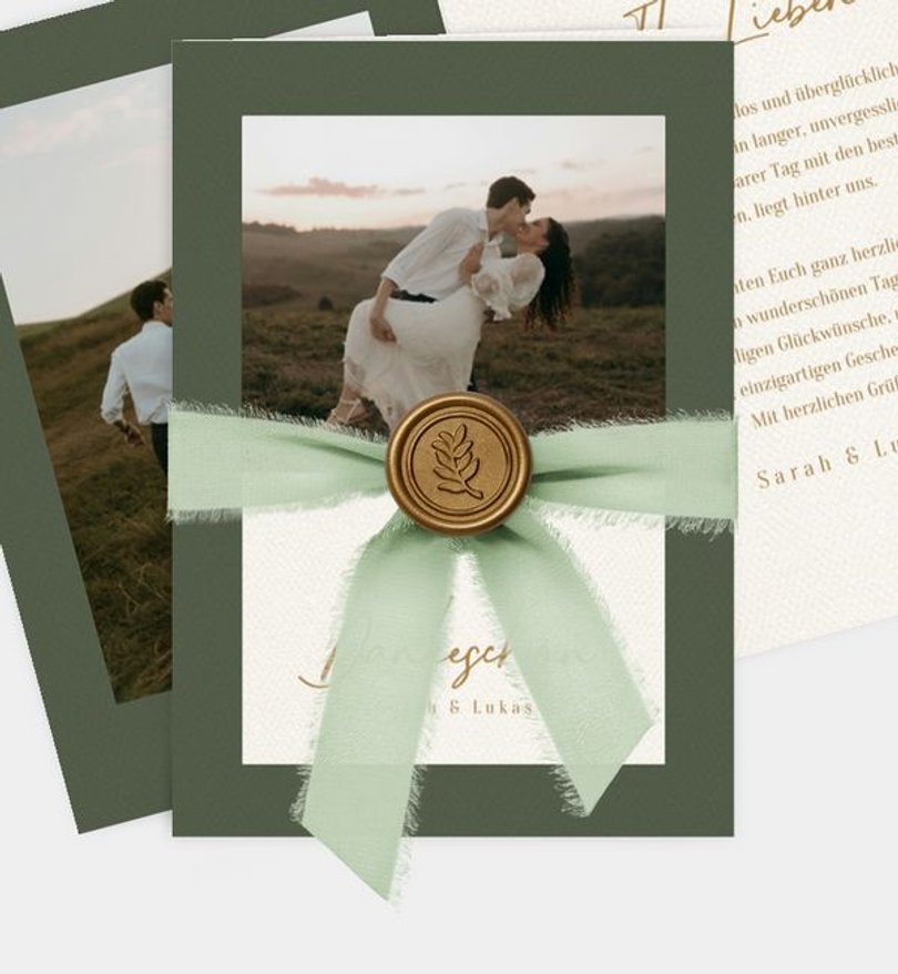 Dankeskarte Hochzeit Bold Frame