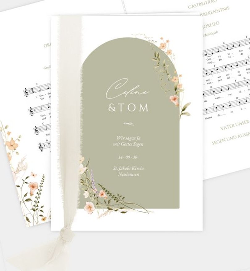 Kirchenheft Hochzeit Flower Whispers