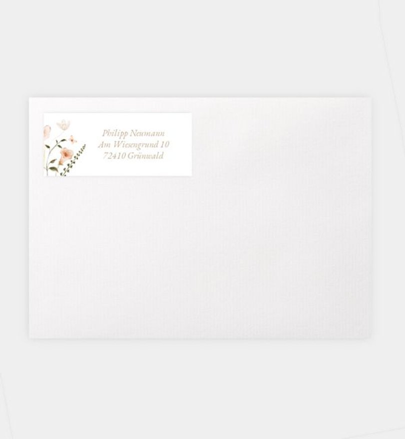 Absenderaufkleber Hochzeit Flower Whispers