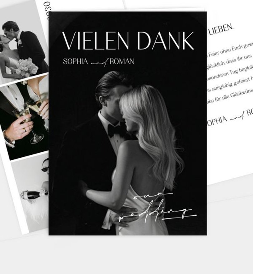 Dankeskarte Hochzeit Urban Wedding