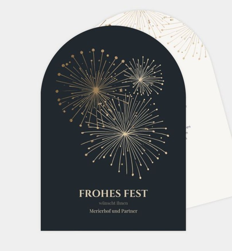 Weihnachtskarte Weihnachten geschäftlich Firework