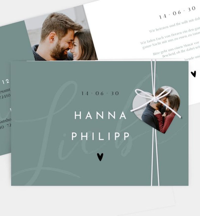 Einladungskarte Hochzeit Liebesbrief