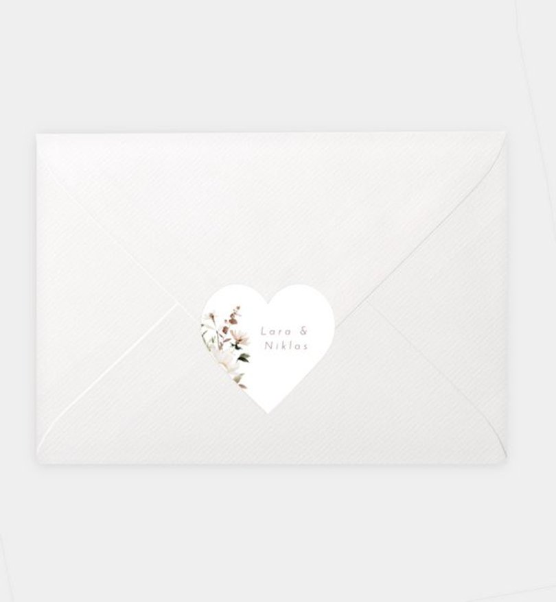 Siegelsticker Hochzeit Blumenstrauß