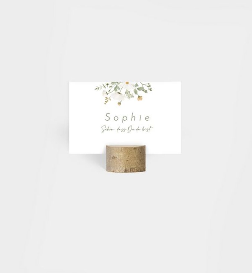 Tischkarte Hochzeit Blumenstrauß