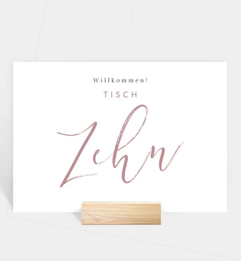 Tischnummer Hochzeit Liebesbrief