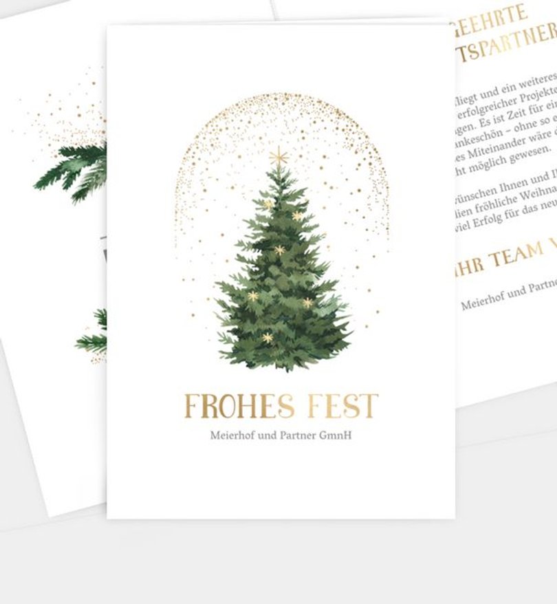 Weihnachtskarte Weihnachten/Geschäftlich Sparkling tree · UNICEF