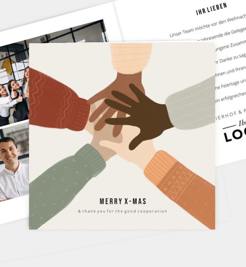 Weihnachtskarte Weihnachten/Geschäftlich Teamwork · UNICEF