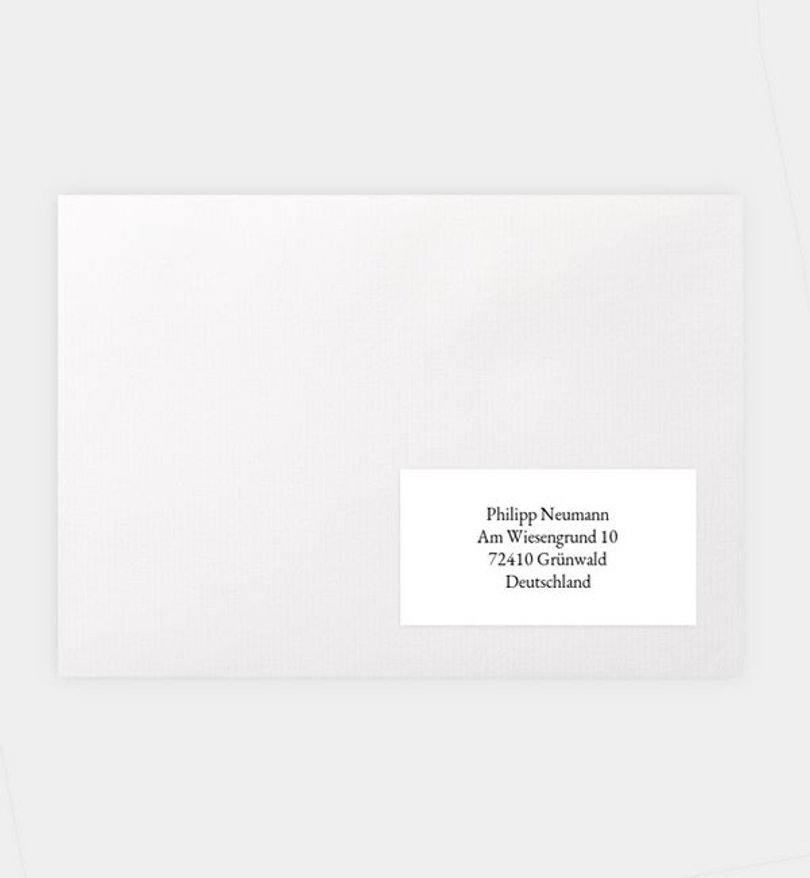 Empfängeraufkleber Hochzeit Elegant Script