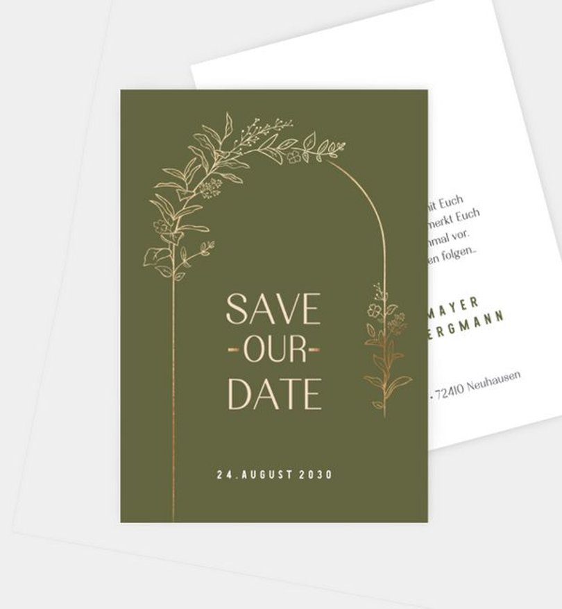 Save-The-Date Karte Hochzeit Fioritura