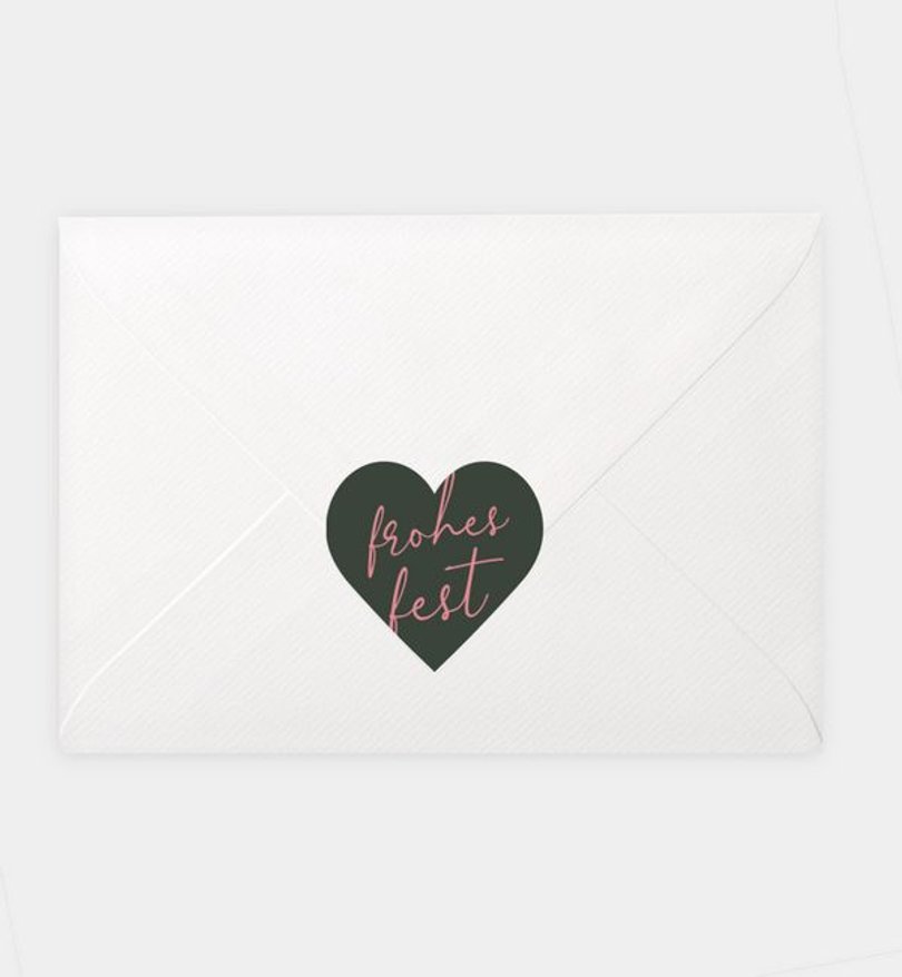 Siegelsticker Weihnachten Bunte Fotokarte