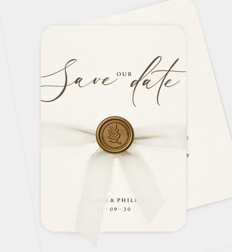 Save-The-Date Karte Hochzeit Siegel