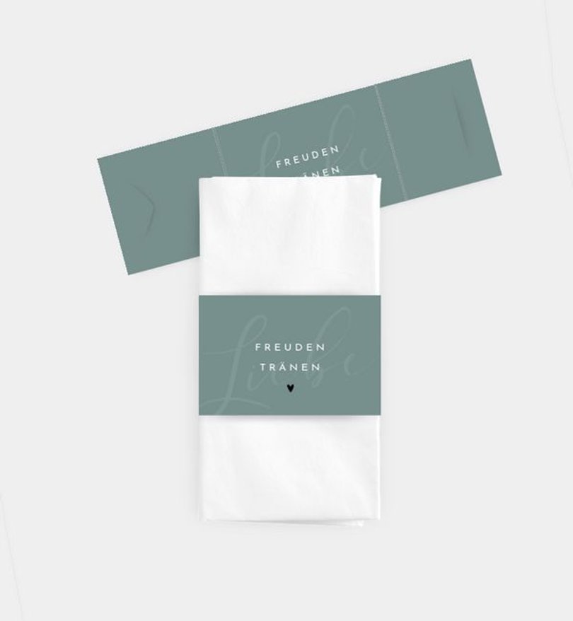 Taschentücher Banderole Hochzeit Liebesbrief