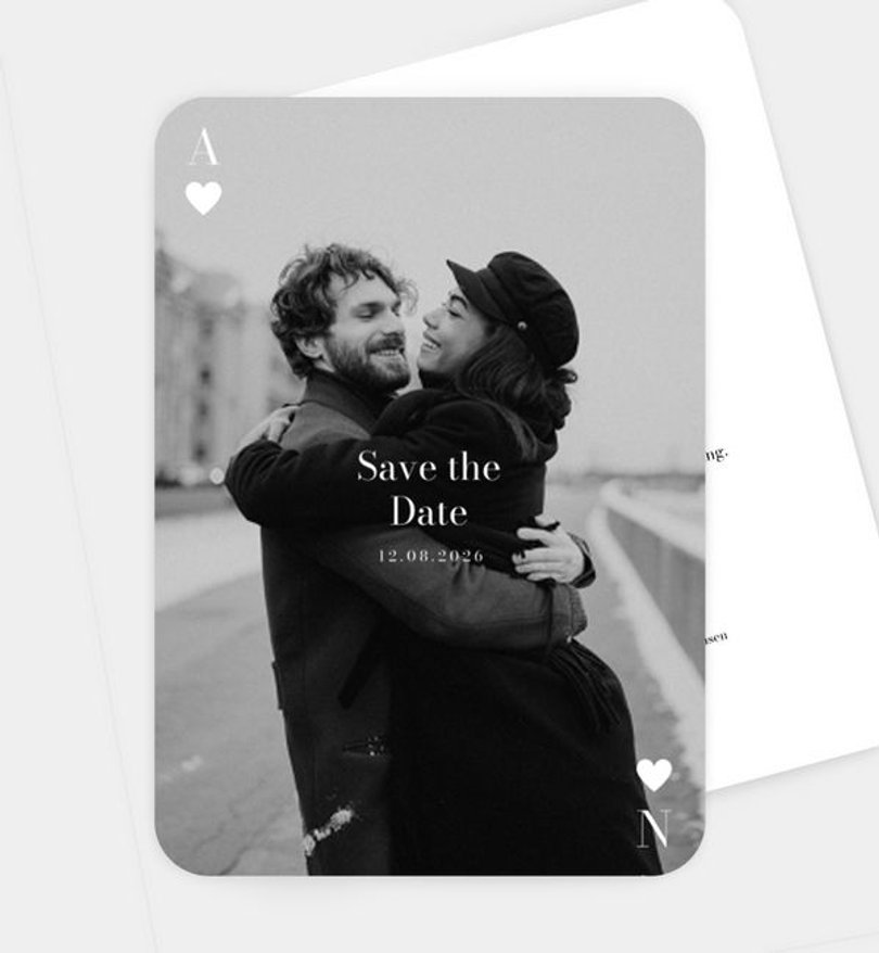 Save-The-Date Karte Hochzeit Queen & King