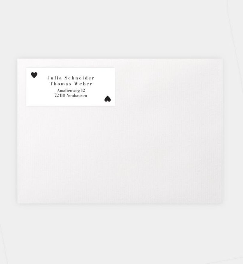 Absenderaufkleber Hochzeit Queen & King