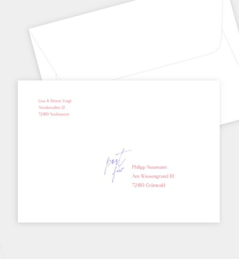 Briefumschlag Hochzeit Vibrant Accents