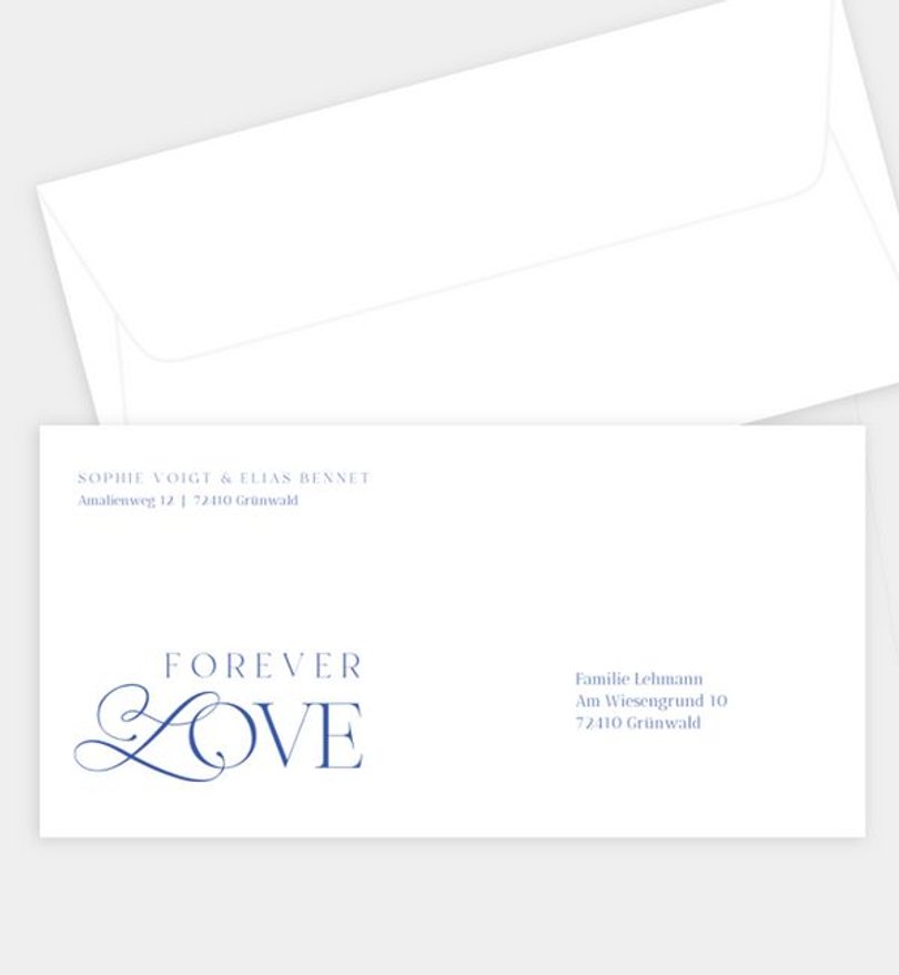 Briefumschlag Hochzeit Forever Love