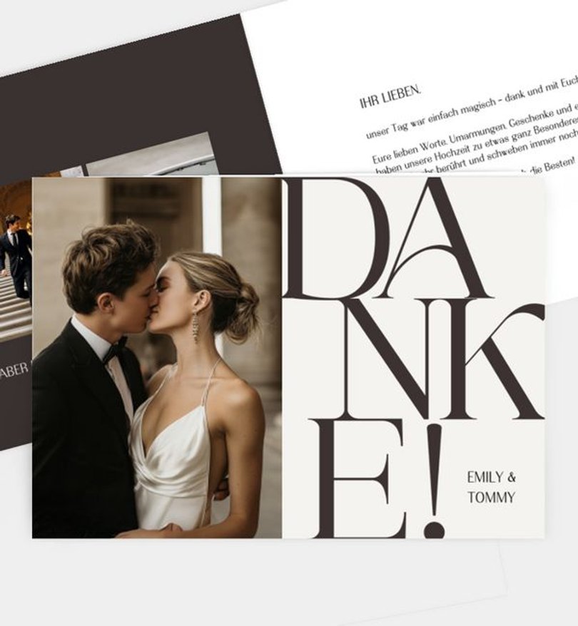 Dankeskarte Hochzeit Urban Love