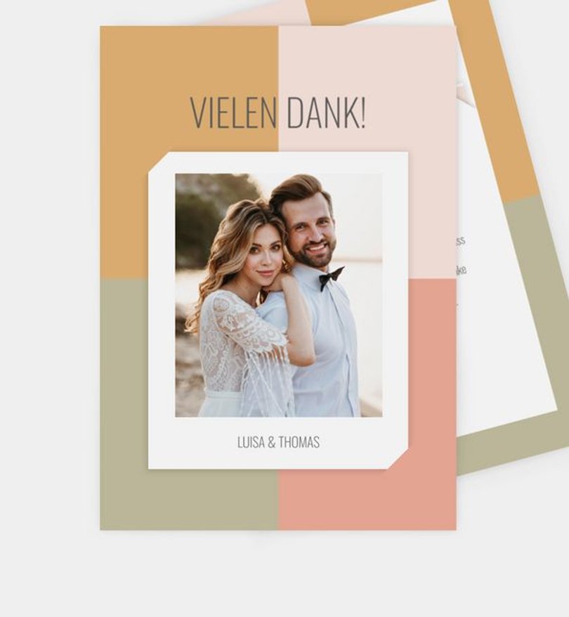 Dankeskarte Hochzeit Modern Art