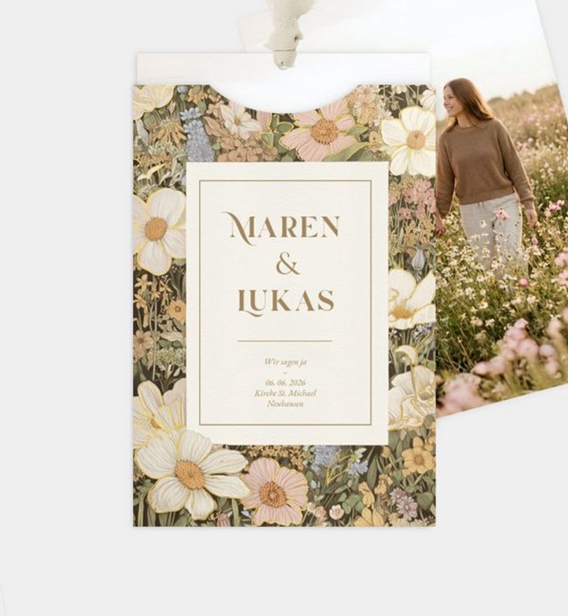 Einladungskarte Hochzeit Heavy Meadow