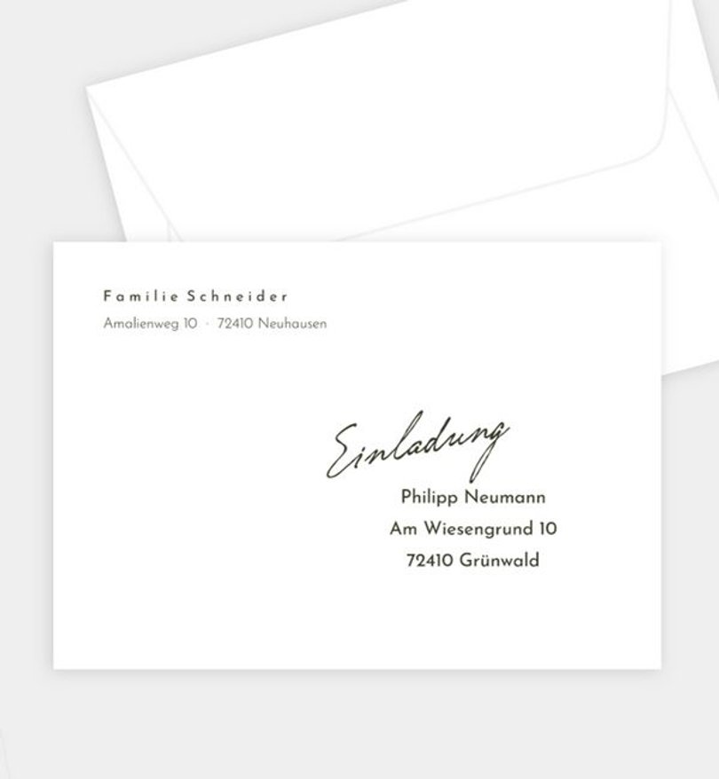 Briefumschlag Firmung Simple Schleife