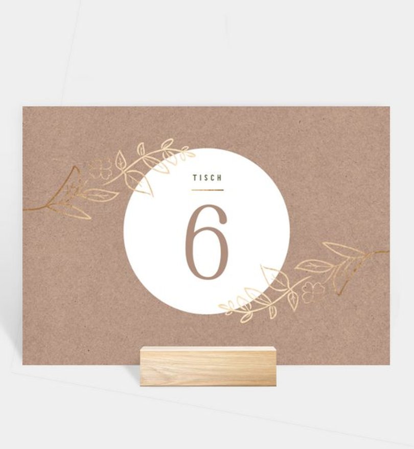 Tischnummer Hochzeit Fioritura