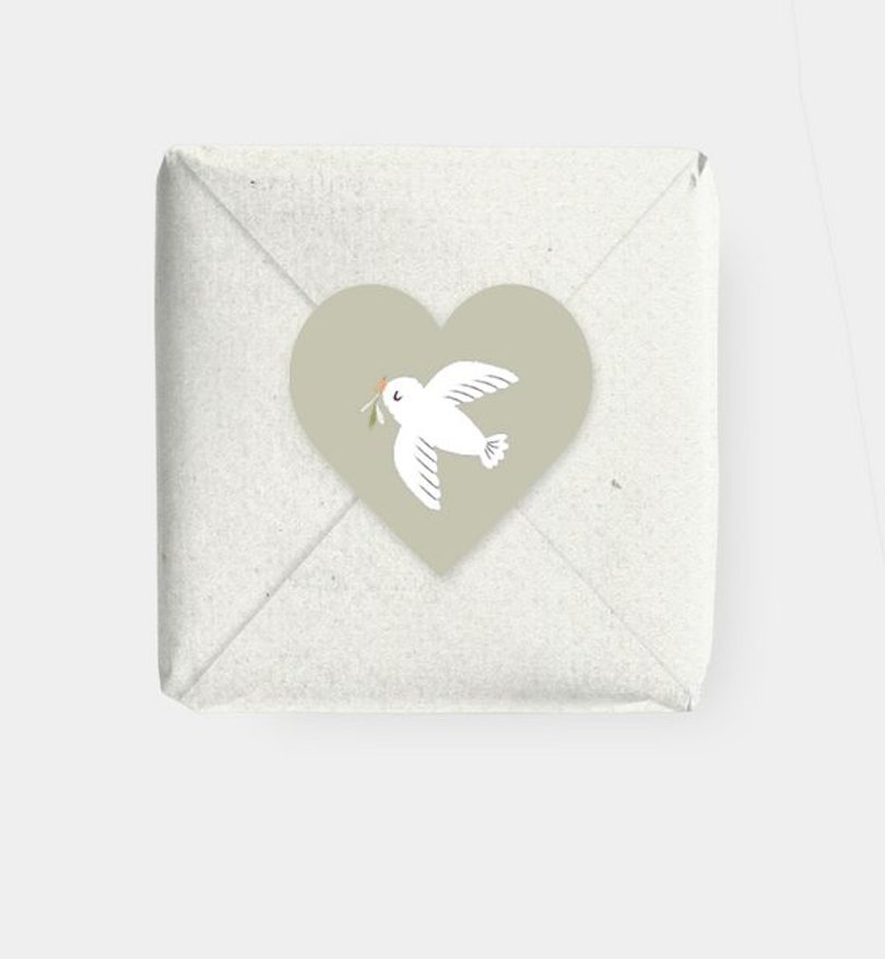 Geschenkaufkleber Kommunion Olive & Bird