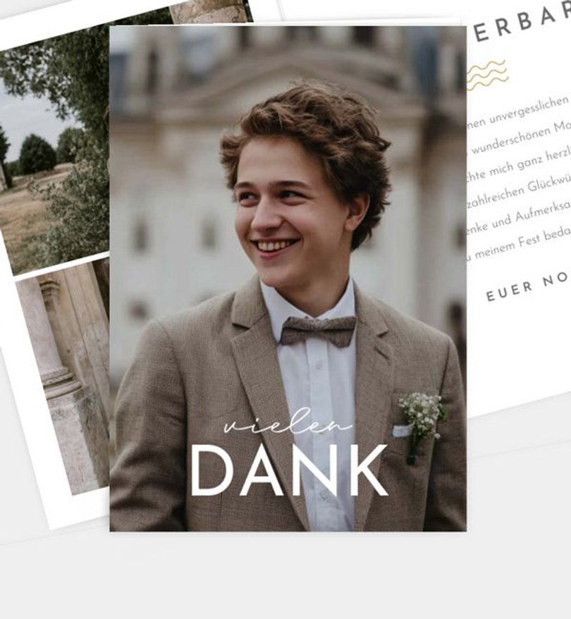 Dankeskarte Jugendweihe Edles Fest